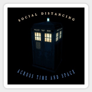 Social Distancing Across Time And Space Sticker